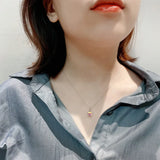 925 Silver Necklace with Austria Crystal Plated Chain for Women