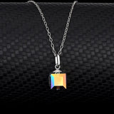 925 Silver Necklace with Austria Crystal Plated Chain for Women
