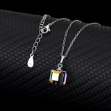 925 Silver Necklace with Austria Crystal Plated Chain for Women