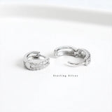 925 Silver Crystal Earrings Wedding Party Ear Clips
