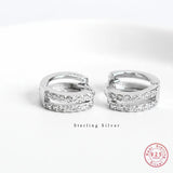 925 Silver Crystal Earrings Wedding Party Ear Clips