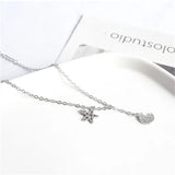 Sterling Silver Zircon Star Moon Bracelet Women Jewelry