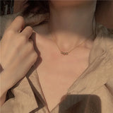 925 Silver Golden Bean Pendant 14k Chain Necklace Women Party Jewelry