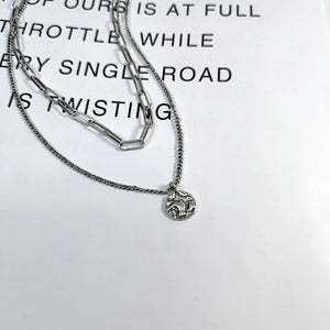 925 Silver Double-layer Necklace Retro Jewelry Hypoallergenic