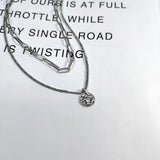 925 Silver Double-layer Necklace Retro Jewelry Hypoallergenic