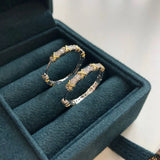 925 Silver Hoop Earrings Lab Diamond Fine Jewelry