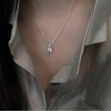 925 Silver Zircon Necklace Pendant - Birthday Wedding Party Jewelry