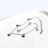 925 Silver Ruyi Lock Pendant Anklet for Women, Bikini Jewelry, Gift