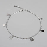 925 Silver Ruyi Lock Pendant Anklet for Women, Bikini Jewelry, Gift