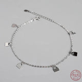 925 Silver Ruyi Lock Pendant Anklet for Women, Bikini Jewelry, Gift