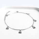 925 Silver Ruyi Lock Pendant Anklet for Women, Bikini Jewelry, Gift