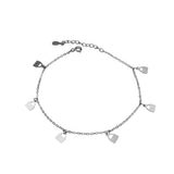 925 Silver Ruyi Lock Pendant Anklet for Women, Bikini Jewelry, Gift