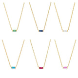925 Silver Single Stone CZ Necklace