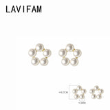 925 Silver Small Earrings Shell Beads Synthetic Pearls