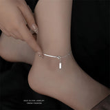 925 Silver Snake Bone Chain Anklet for Women