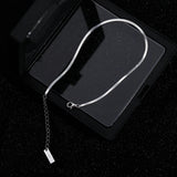 925 Silver Snake Bone Chain Anklet for Women