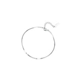 925 Silver Snake Bone Chain Anklet for Women