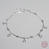 925 Silver Star Pendant Anklet Women Beach Jewelry