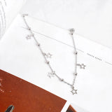 925 Silver Star Pendant Anklet Women Beach Jewelry