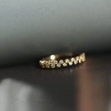 925 Silver Star Ring For Women Crystal 14k Plating Wedding Jewelry