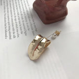 925 Silver Leaf Pearl Earrings for Women