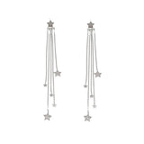 925 Silver Star Tassel Earrings