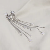 925 Silver Star Tassel Earrings