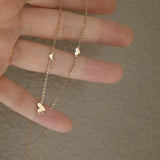 925 Silver Three Heart Necklace Wedding Jewelry Gift