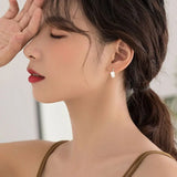 925 Sterling Silver Mini Disc Earrings Japanese Style Personality Earrings