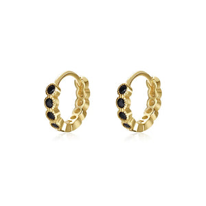925 Silver Vintage Zircon Stud Earrings for Women