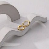 925 Silver Vintage Zircon Stud Earrings for Women