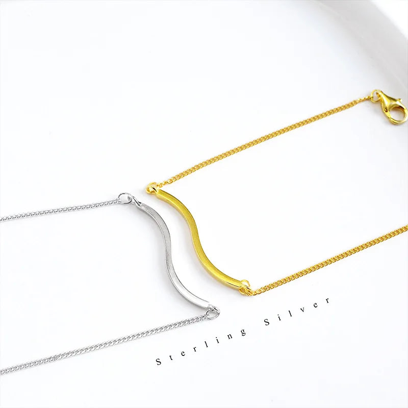 925 Silver Vintage Wave Bracelet for Women Ocean Beach Party Jewelry