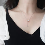 925 Silver Clavicle Chain Necklace for Women Wedding Party