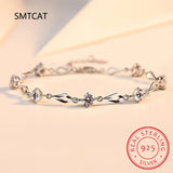 925 Silver Moissanite Diamond Rhombus Bracelet Engagement Party Gift