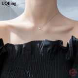 925 Silver Zircon Pave Pendant Necklace for Women