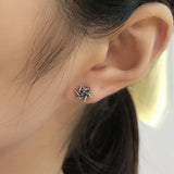 925 Silver Eye Of Horus Stud Earring Star Of David