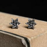 925 Silver Eye Of Horus Stud Earring Star Of David