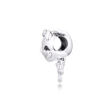 925 Silver Skeleton Girl Charm for Bracelets, Bangle Beads