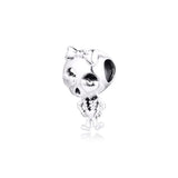 925 Silver Skeleton Girl Charm for Bracelets, Bangle Beads