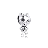 925 Silver Skeleton Girl Charm for Bracelets, Bangle Beads