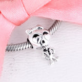 925 Silver Skeleton Girl Charm for Bracelets, Bangle Beads