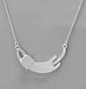925 Silver Sleeping Cat Necklace Pendant for Women - Lady Gift