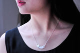 925 Silver Sleeping Cat Necklace Pendant for Women - Lady Gift