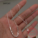 925 Silver Sparkling Necklace Basic Chain Link Fine Jewelry for Women