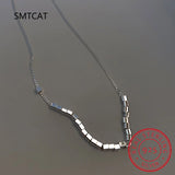 925 Silver Sparkling Necklace Basic Chain Link Fine Jewelry for Women