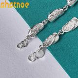 925 Sterling Silver Slippers Shoe Bracelet Chain For Women