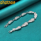 925 Sterling Silver Slippers Shoe Bracelet Chain For Women