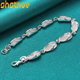 925 Sterling Silver Slippers Shoe Bracelet Chain For Women
