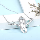 925 Silver Sloth Necklace 'Slow Down Be Happy' Animal Pendant Jewelry