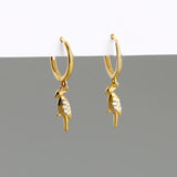 925 Silver Bird Parrot Pendant Hoop Earrings For Women